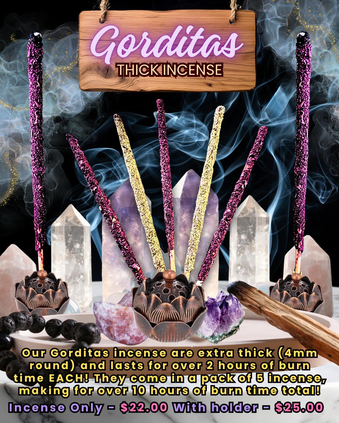 Gorditas Extra Thick Hand-Rolled Intention-Setting Incense